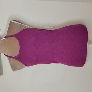 Gap Marled Purple RIbbed Halter Top, Size M, Tie at Neck, NEW with Tags.